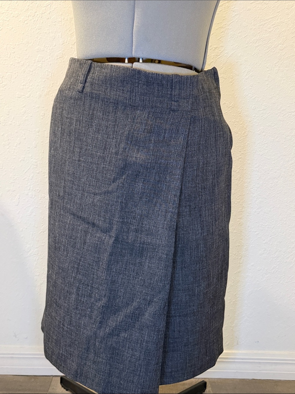H&M Charcoal Grey Pencil Skirt with Front Panel